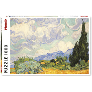Van Gogh - Wheat field with Cypresses 1000 Piece Jigsaw Puzzle