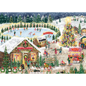Falcon de Luxe Winter Village 1000 Piece Jigsaw Puzzle
