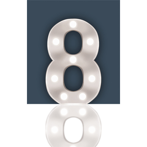 3D LED Number Signs - 8