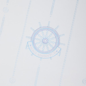 Non-Pasted Non-Woven 3D Embossed Nautical Theme Wallpaper Roll