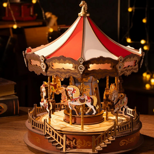 Classic Carousel, Music Boxes 3D Moveable Wooden Puzzle