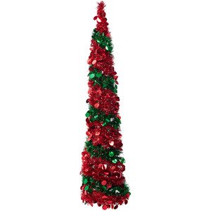 Lifeideas 5ft Pop-Up Tinsel Christmas Tree