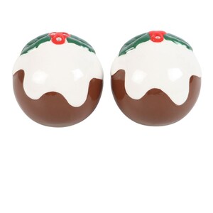 Christmas Pudding Salt And Pepper Shaker Set