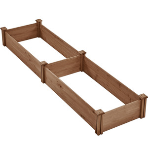 Dark Brown / 62cm Yaheetech Divisible Planter Box Garden Bed shot 11674954
