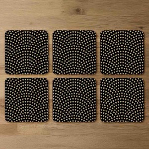 Geometric Glitter Love Hearts Designer Coaster