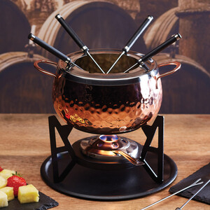 Artesa Hand Finished Copper Effect Fondue Set