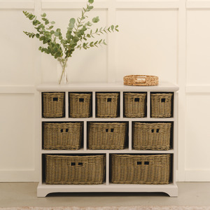 Tetbury Large Skimming Stone Storage Unit with 10 Washable Baskets