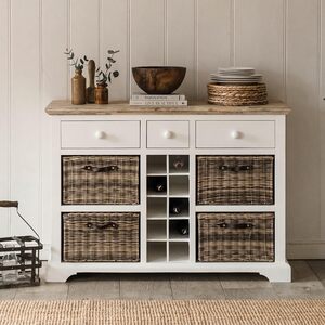 Florence Sideboard with Wine Rack, Baskets and Drawers