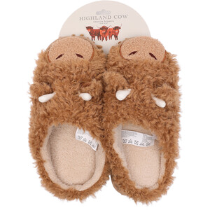 Highland Cow Chenille Slippers