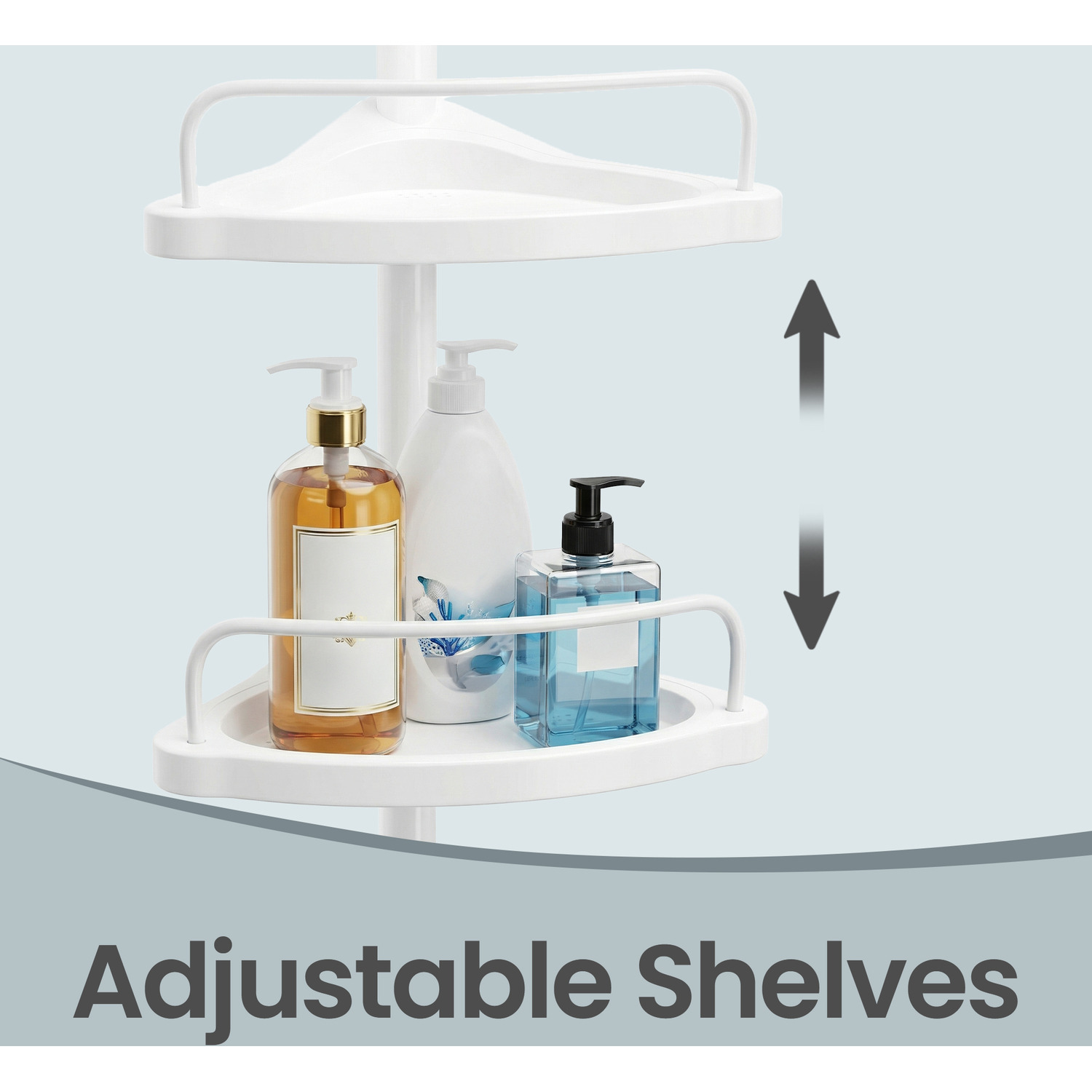 Songmics Adjustable 4-tier Shower Corner Shelf - White