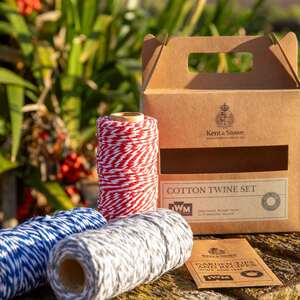 Kent & Stowe Dig for Victory Cotton Twine Set - 3 x 50m Striped (70% Cotton, 30% Polyester)