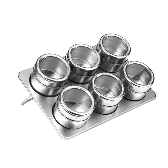 Spice Jars Magnetic Tray With Oblong Tray
