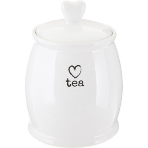 Charm White Dolomite Tea Canister