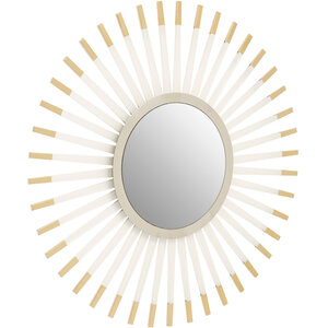 Jade Round Grey Wall Mirror