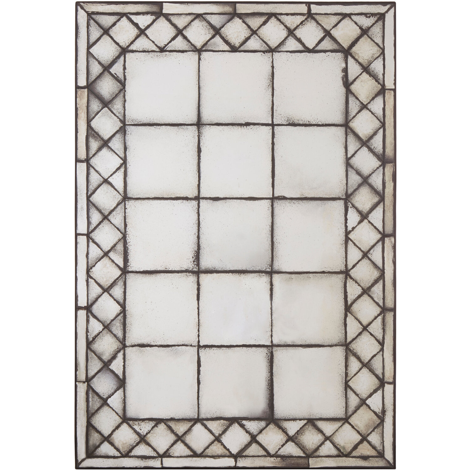 Marseille Gold Motifs Frame Wall Mirror - Neutral