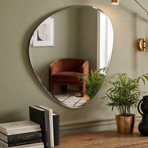 Frameless Asymmetric Decorating Mirror Irregular Shape Beveled