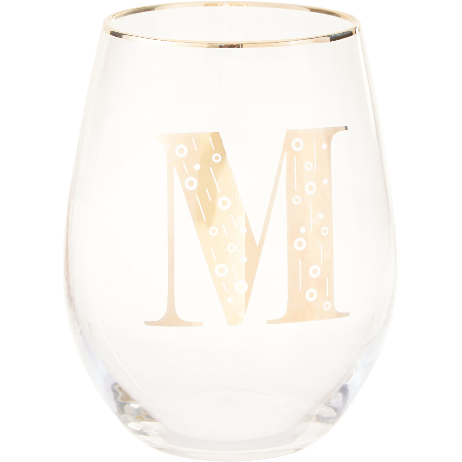 Claro Letter M Curved Tumbler - Transparent
