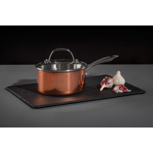 Minerva Copper Finish 16cm Saucepan with Lid