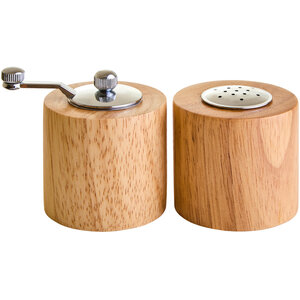 Natural Origins Rubberwood Salt & Pepper Set