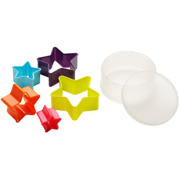 Sucre Set of 5 Star Shape Plastic Cookie Cutters