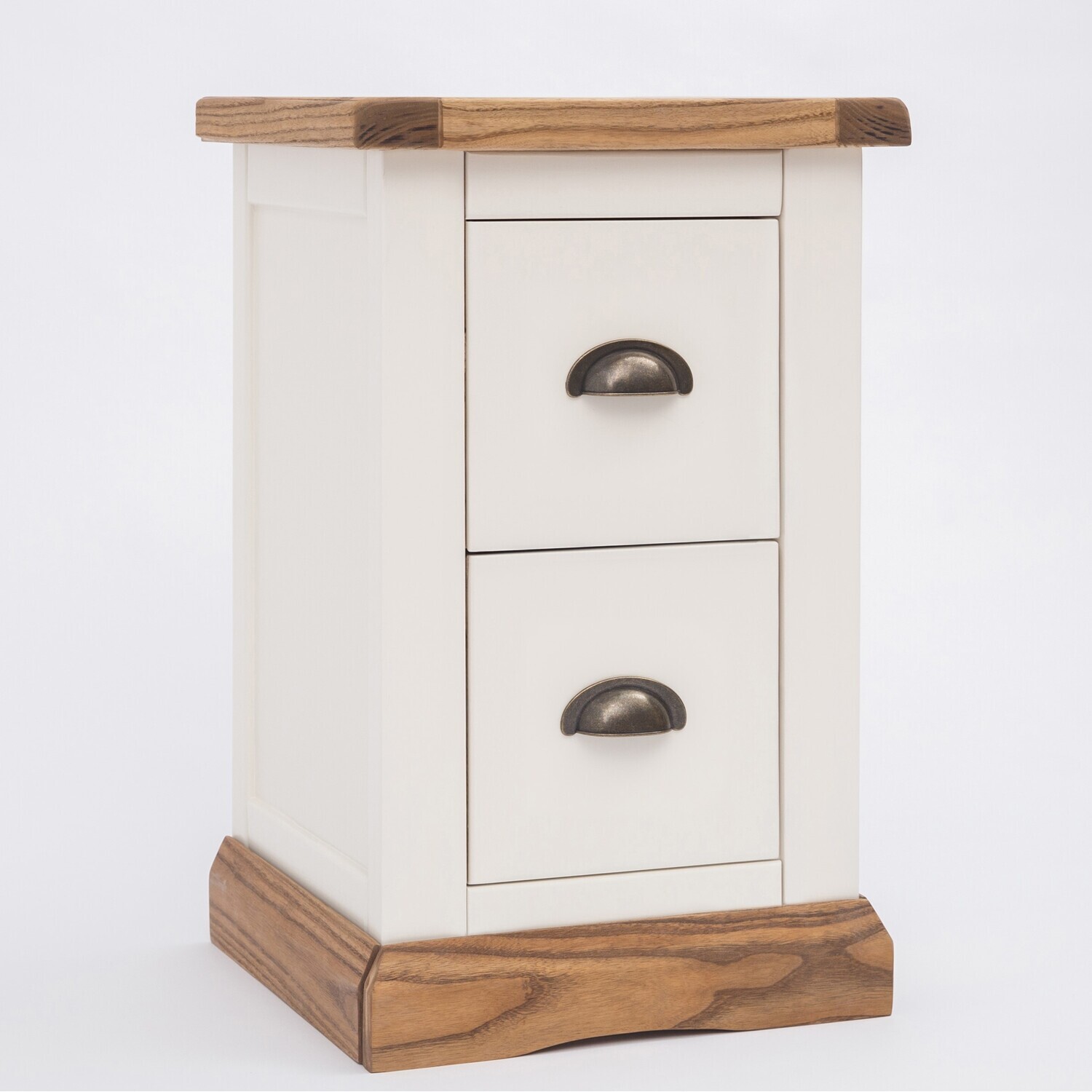 Cabinet Bits Tropea 2 Drawer Petite Bedside Cabinet - White