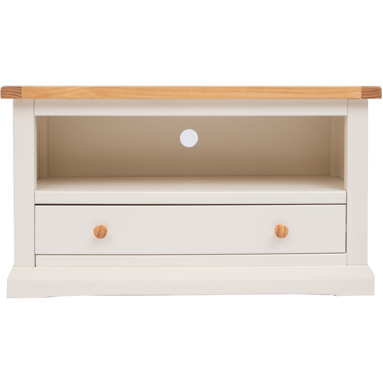 Cabinet Bits White Castelli Off 1 Drawer Tv Cabinet Wood Knob - Off - Image 2