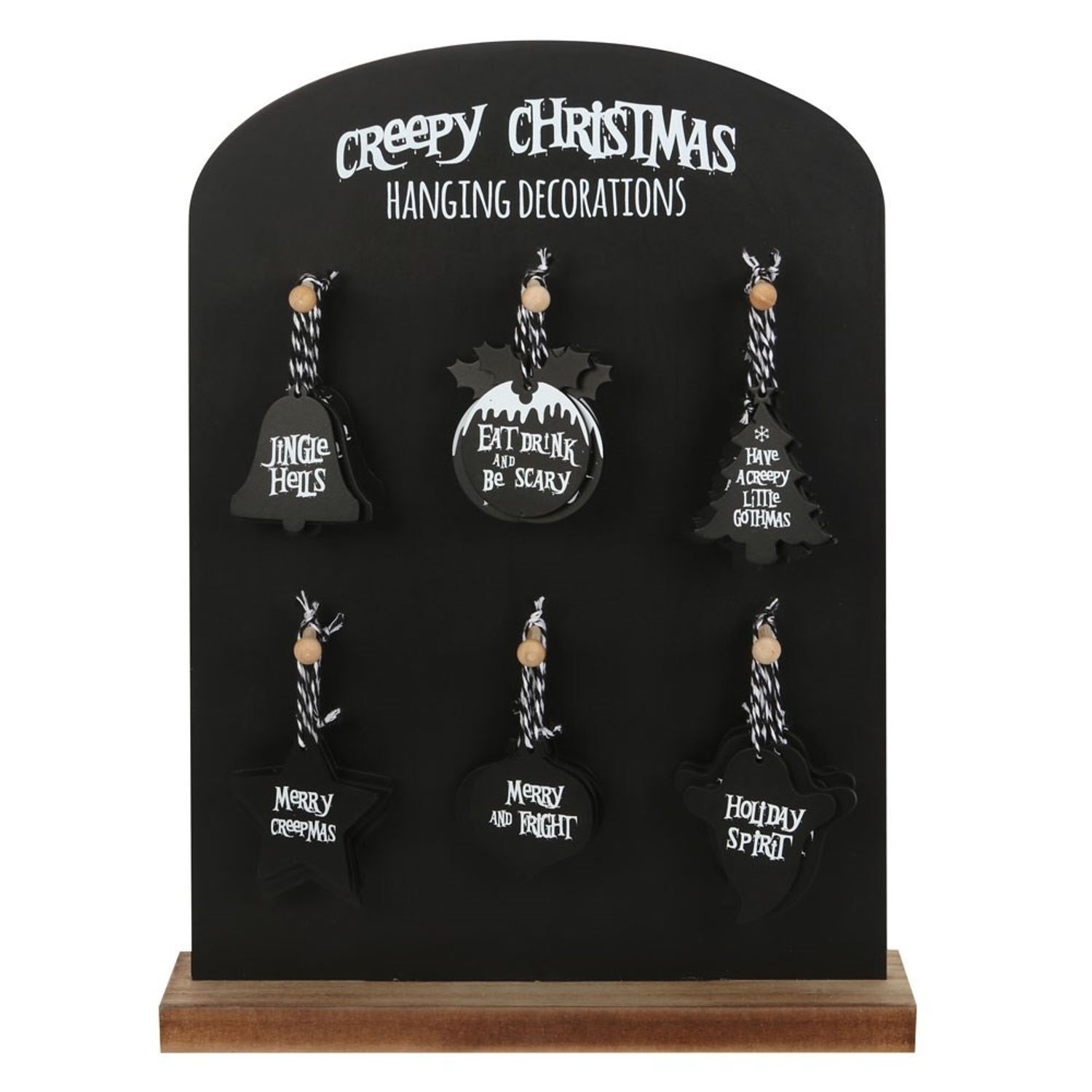 Something Different Creepy Hanging Sign Set (Pack Of 36) - Black