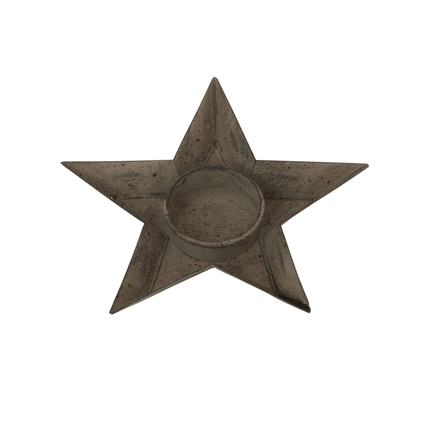 Hill Interiors Star Christmas Tealight Holder - Grey