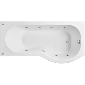 Balterley P Shape Whirlpool Shower Bath with 8 Jets and Leg Set, Right Hand
