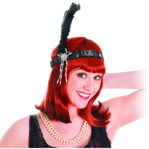 Bristol Novelty Unisex Adults Feathered Flapper Headband