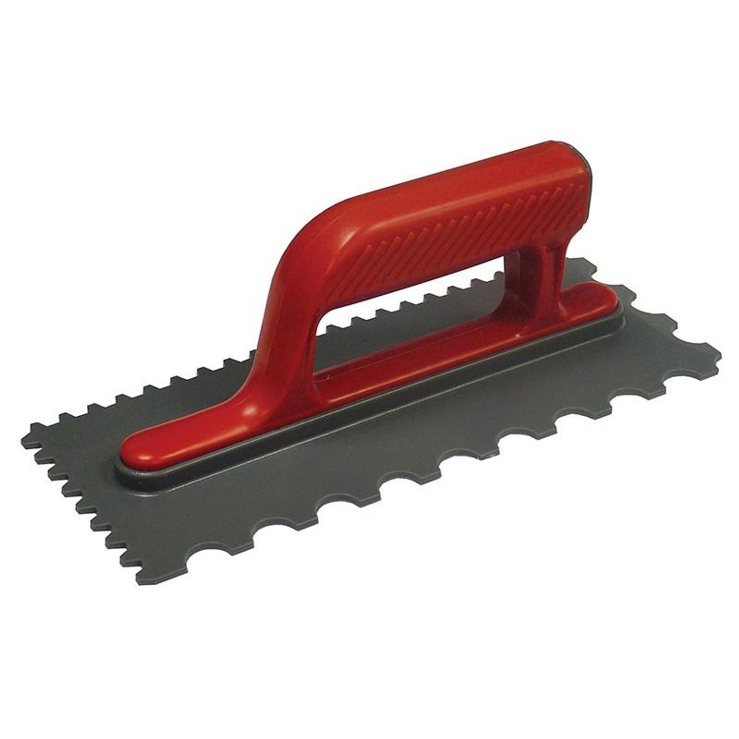 Faithfull Notched Trowel V 4Mm & Round 7Mm Plastic Handle 11 X 4.1/2In - Multi Colour