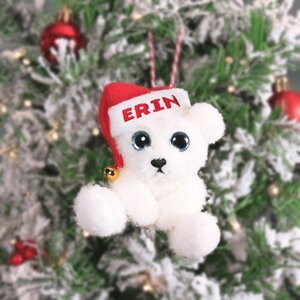 Personalised My Christmas Bear Decoration - 100+ Titles - Erin