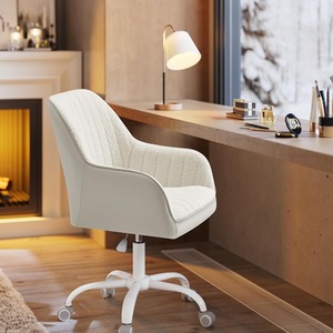SONGMICS Adjustable Swivel Vanity Office Chair