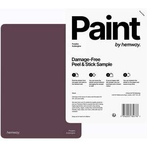 Hemway Chalk Based Furniture Paint A5 Sample, Aubergine, Peel & Stick