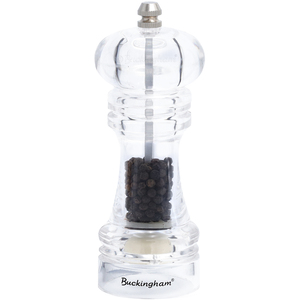 Buckingham Classic Acrylic Salt and Pepper Mill with Ceramic Grinder