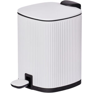 Showerdrape Targa Square Ribbed 3L Soft Close Pedal Bin