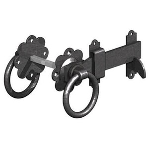 GateMate Black Ring Gate Catch (L) 150mm
