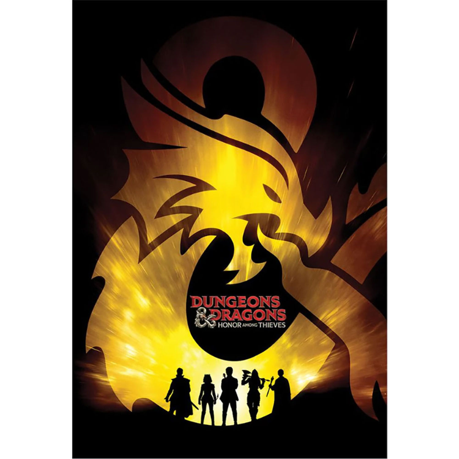 Dungeons & Dragons: Honor Among Thieves Radiance Poster - Black/Golden Yellow