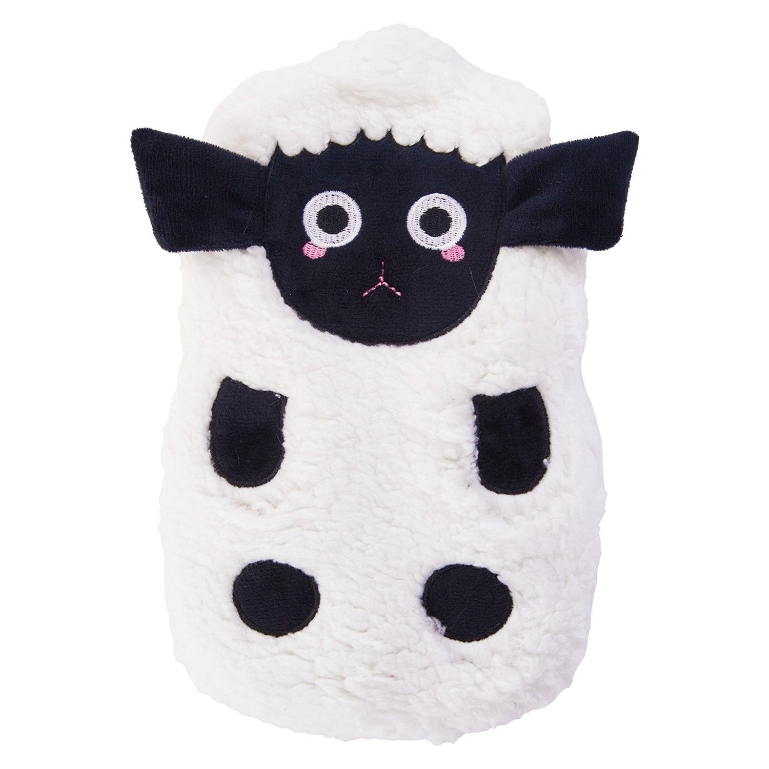 K Collection Lamb Clay Heat Bag With Cover - White/Black