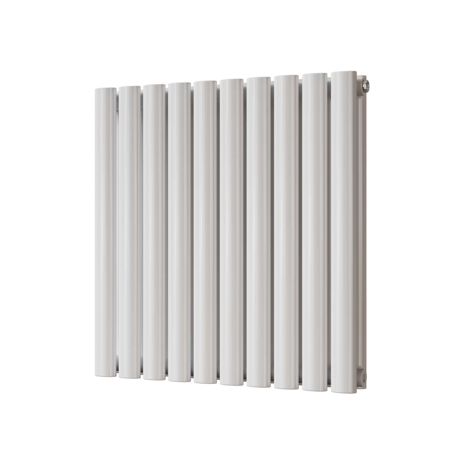 Uk Radiators Omeara - White Vertical Radiator Double Panel - Feet Included - White / 600Mm / 580Mm