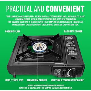 Gas Stove Cooker + 8 Gas Bottles