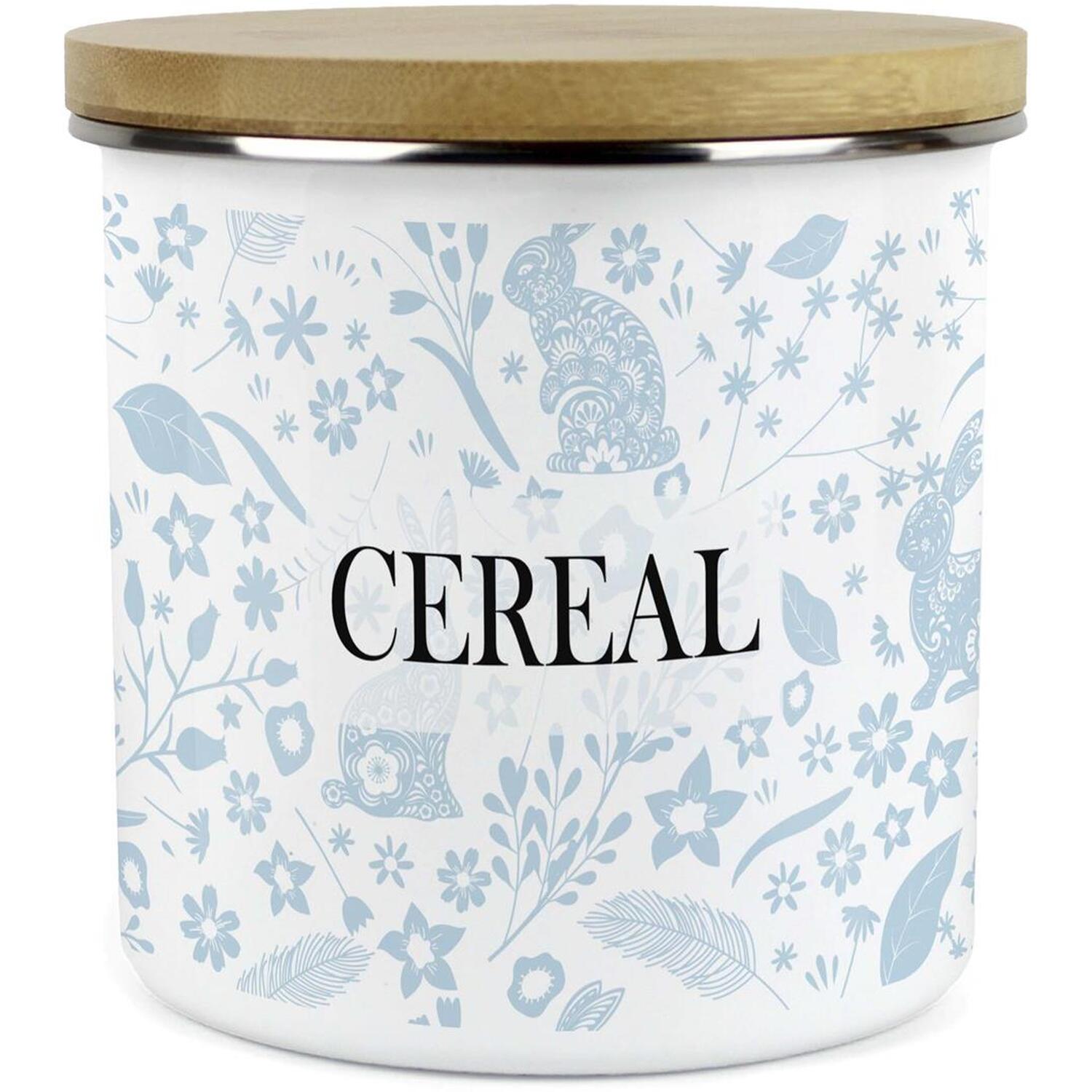 Purely Home Blue Wild Rabbits Large Kitchen Storage Canister - Blue / No