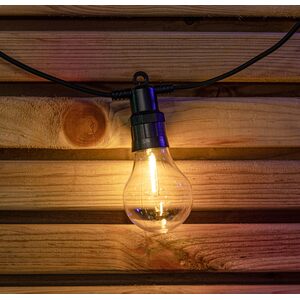 Set of 10 Indoor Outdoor Connectable Festoon Lights with Multi-Coloured LEDs