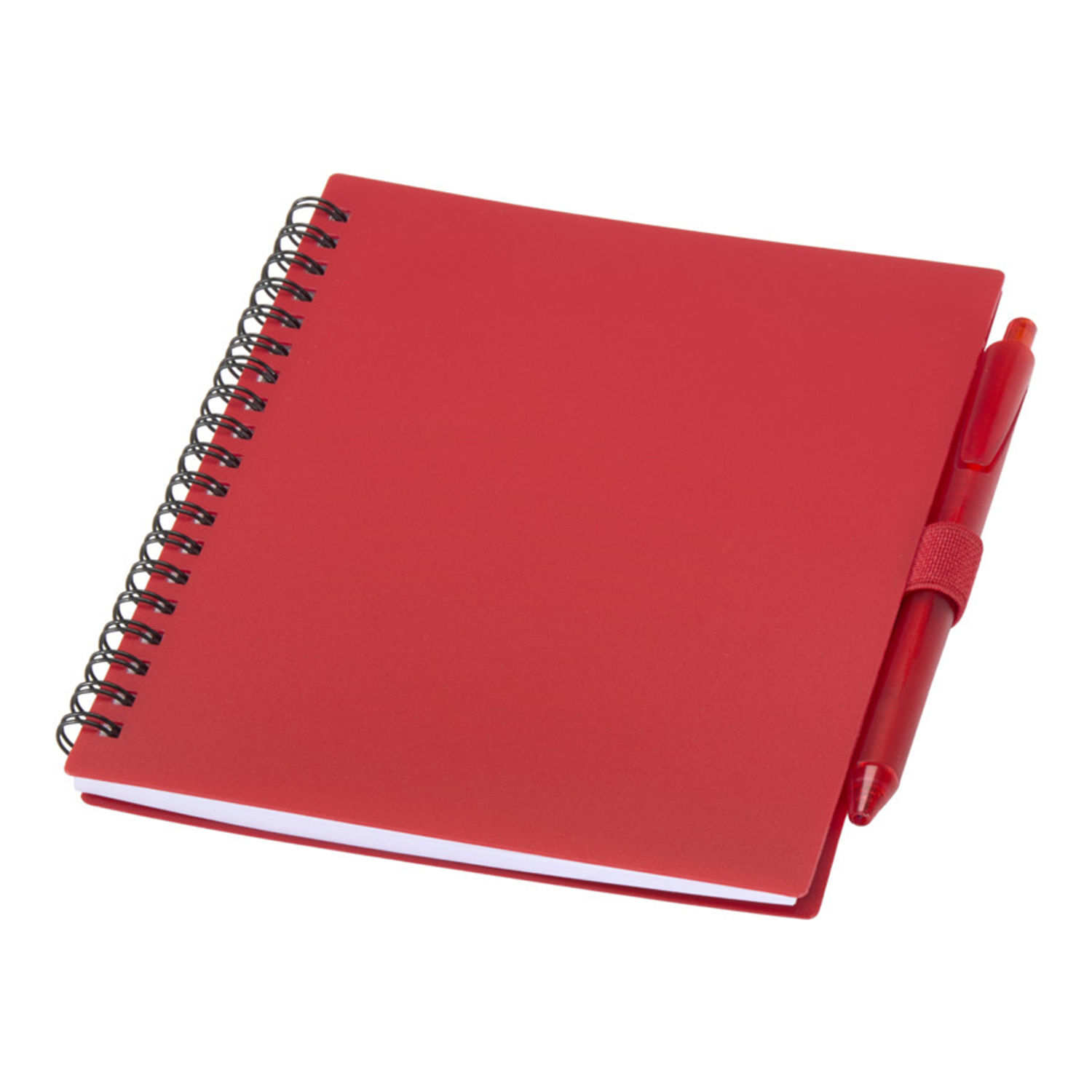 Floso Niove Soft Cover Recycled Plastic Notebook & Pen Set - Red