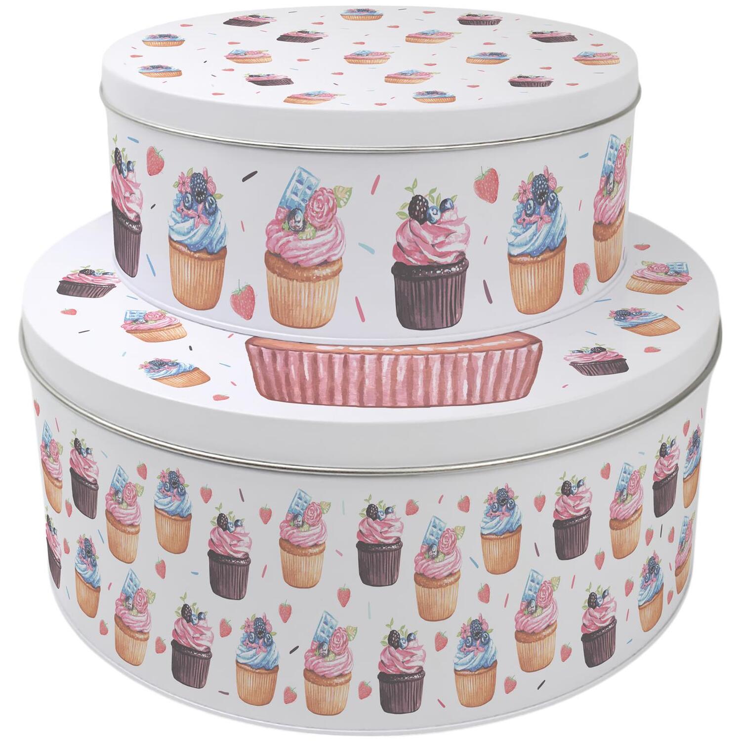 Image of Indulgent Cupcakes Round Cake Tin Set&hellip;