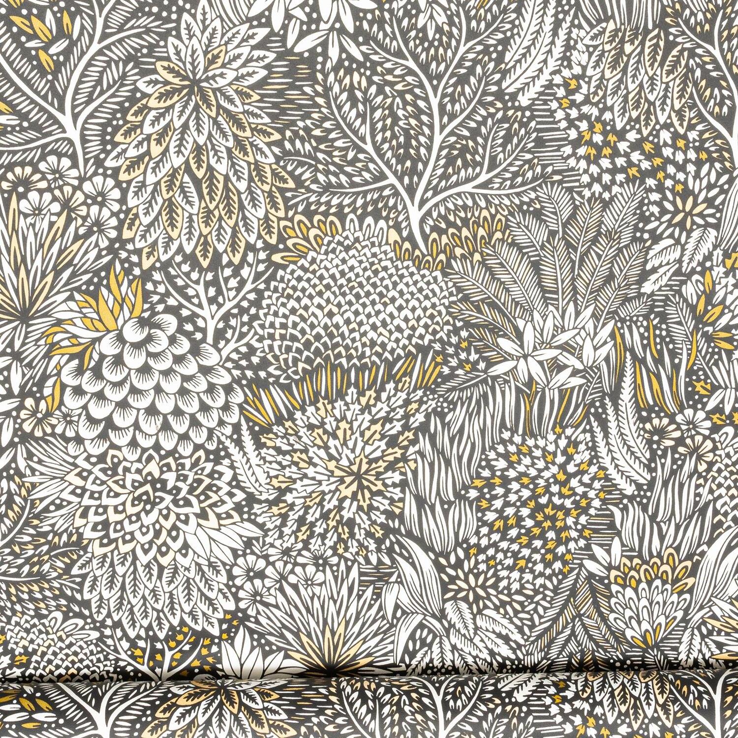 B&Q - Black & White Tropical Wallpaper Floral Jungle Textured Vinyl Paste The Wall Feature - Image 3