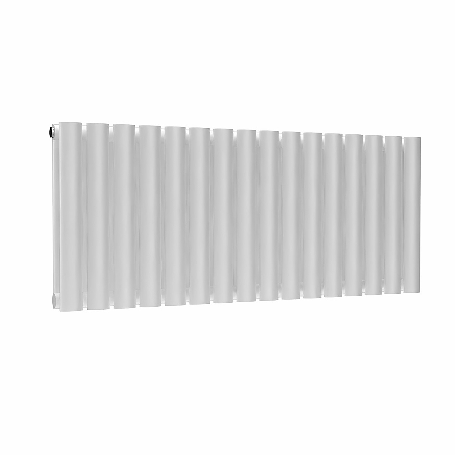 Lux Heat Oval Horizontal Radiator - White - 400 Mm X 960 Mm (Double) - White - Image 2