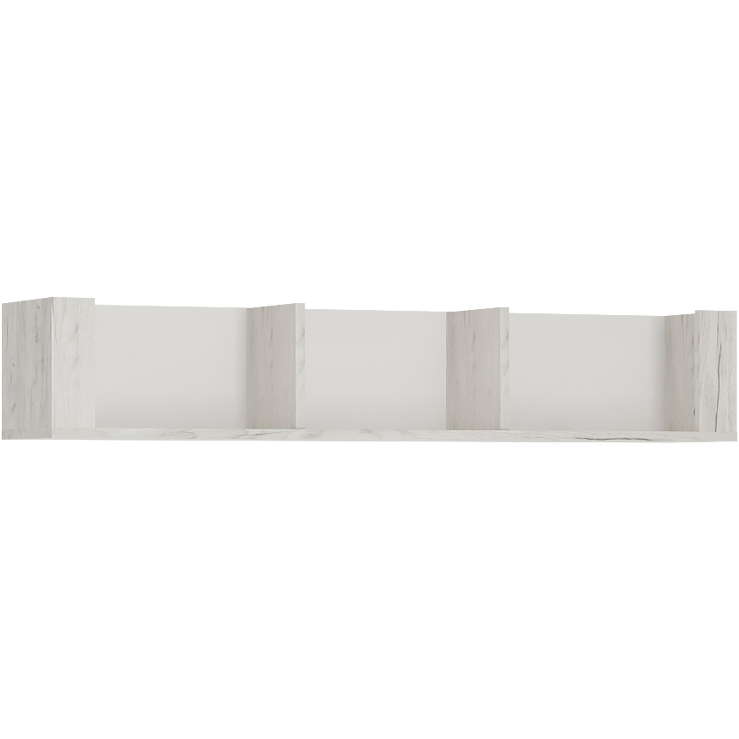 Florence Angel Wall Shelf - White - 118.7cm - Oak/Melamine - Image 4