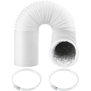 SPARES2GO Universal Vent Hose PVC Insulated Air Conditioner Duct Outlet 5