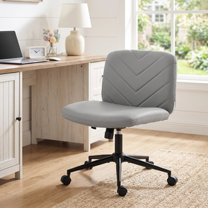 HOMCOM Criss Cross Legged Office Chair Height Adjustable